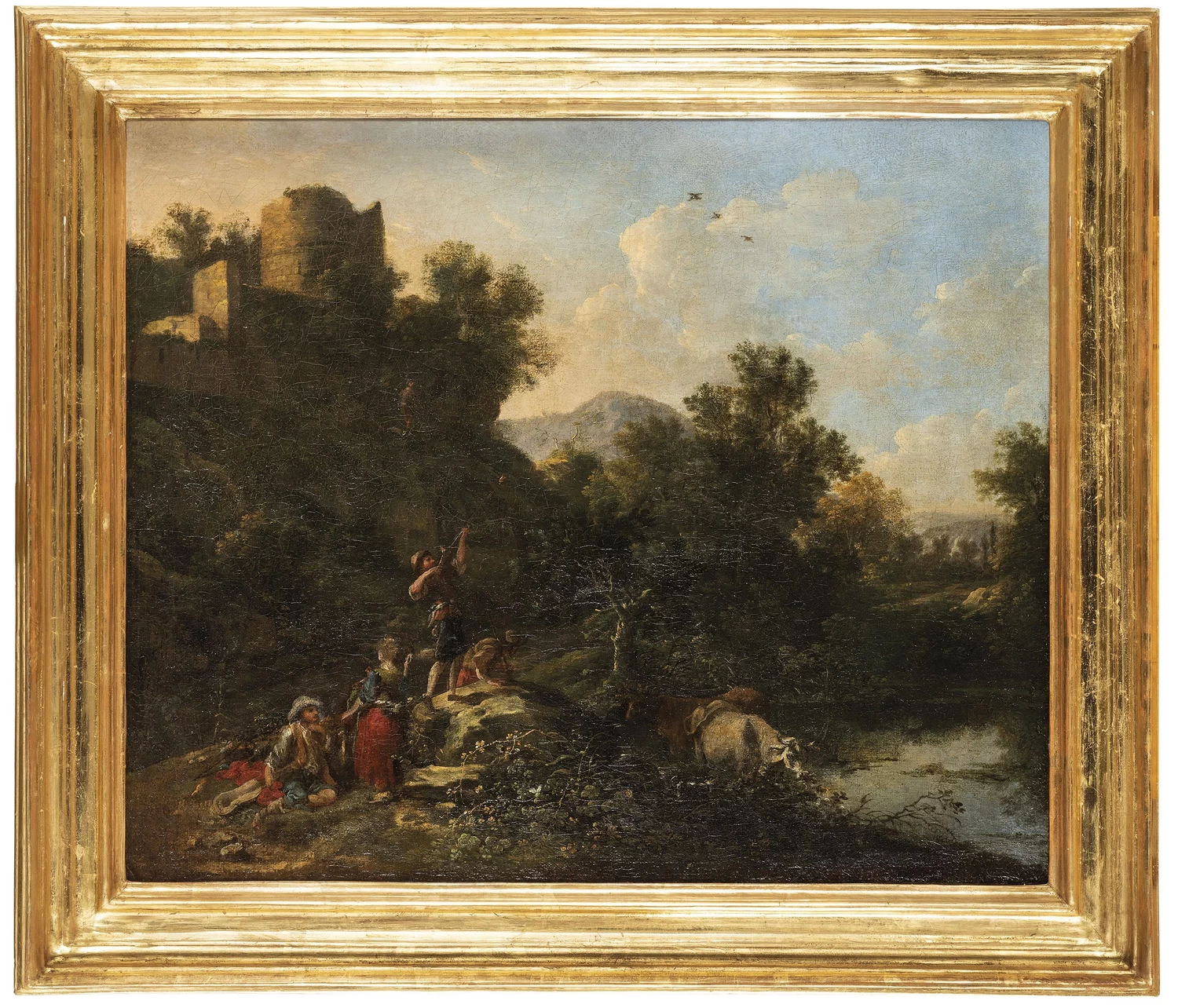 Paesaggio con cacciatori